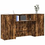 vidaXL Receptiebalie 200x50x103,5 cm bewerkt hout gerookt, Verzenden, Nieuw