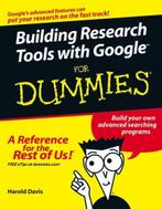 Building Research Tools with Google For Dummies Harold Davis, Verzenden, Gelezen, Harold Davis