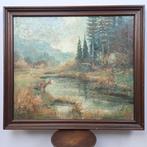 Hans Severain (XX) - Landschap met Reewild