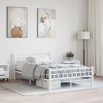 vidaXL Bedframe metaal wit 120x200 cm, Huis en Inrichting, Slaapkamer | Bedden, Verzenden, Nieuw