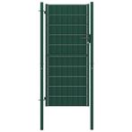 vidaXL Poort 100x204 cm PVC en staal groen, Tuin en Terras, Verzenden, Nieuw