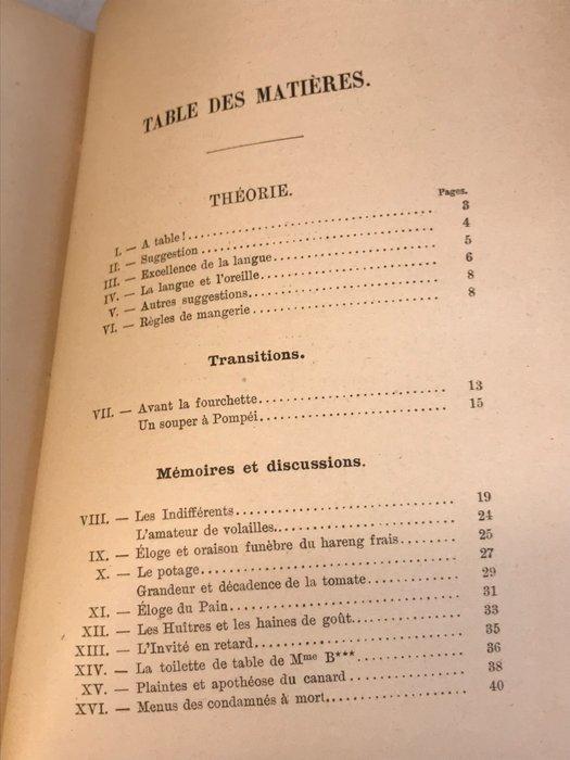 Chatillon-Plessis - La Vie à table à la fin du XIXe siècle., Antiek en Kunst, Antiek | Boeken en Manuscripten