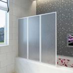 vidaXL Pare baignoire à 3 volets rétractables 141 x 132, Bricolage & Construction, Sanitaire, Verzenden, Neuf