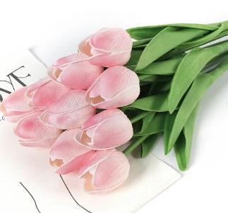 Actie tulp tulpen 33cm bundel kleur roze blos / +/-10st, Maison & Meubles, Accessoires pour la Maison | Plantes & Fleurs artificielles