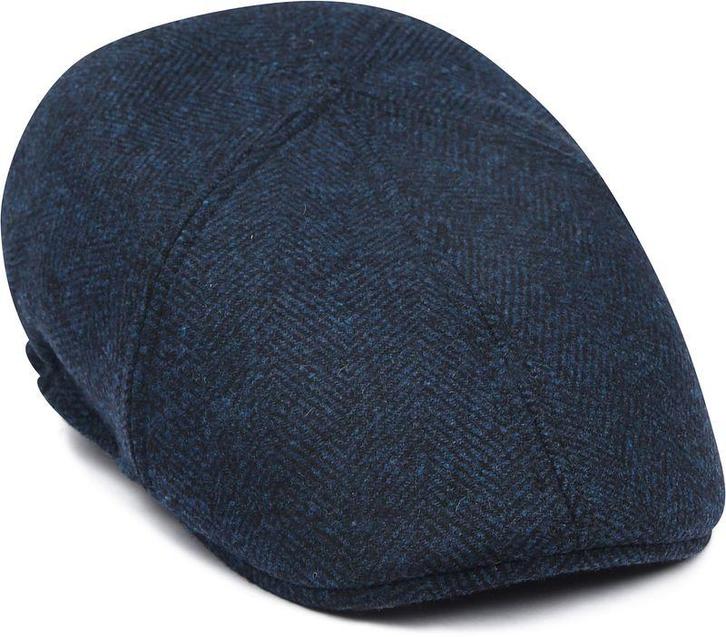 Suitable Flat Cap Wool Herringbone Navy maat  Heren, Kleding | Heren, Hoeden en Petten, Nieuw, Verzenden