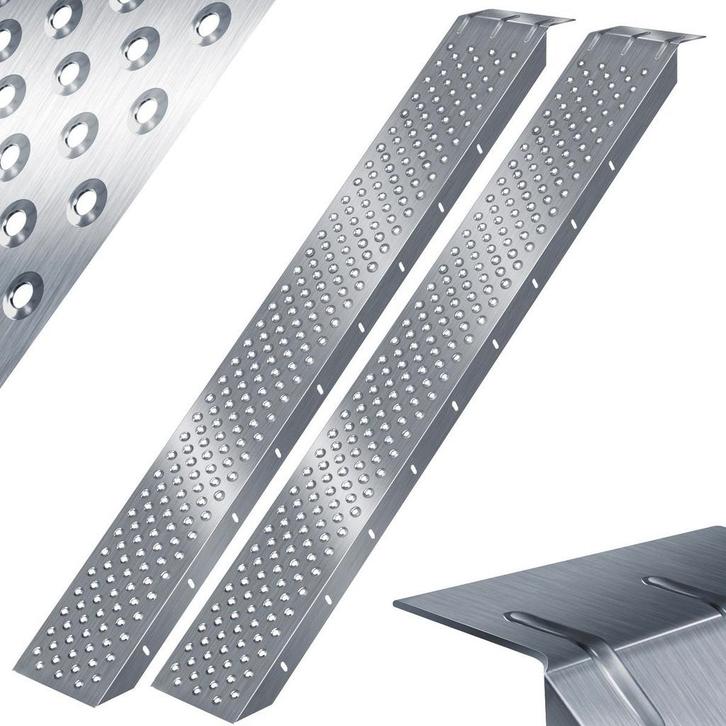MASKO® 2X Oprijplaat - Antislip - 200kg per plaat - Zilver, Doe-het-zelf en Bouw, Gereedschap | Overige machines, Verzenden
