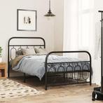vidaXL Bedframe met hoofd- en voeteneinde metaal zwart, Huis en Inrichting, Slaapkamer | Bedden, Verzenden, Nieuw