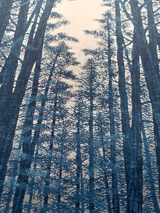 Tree scene 128 - SOLD OUT BY ARTIST - LARGE WORK ! - NO, Antiquités & Art, Antiquités | Autres Antiquités