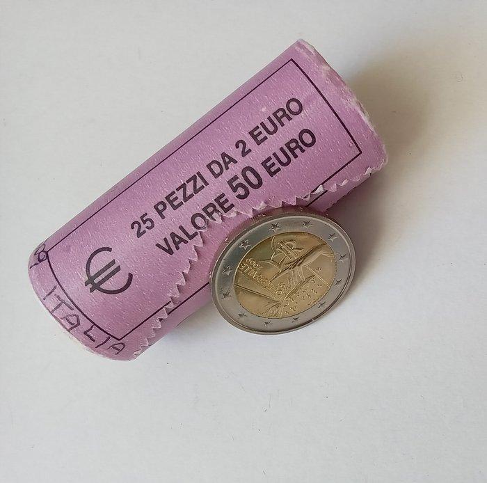 Italië. 2 Euro 2009 Louis Braille (25 monete) in rotolino, Postzegels en Munten, Munten | Europa | Euromunten