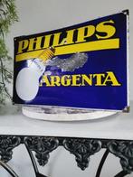 Bolvormig Philips , Argenta Lampen, Emaille Reclamebord,, Antiek en Kunst