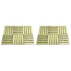 vidaXL 12 st Terrastegels 50x50 cm hout groen, Doe-het-zelf en Bouw, Verzenden, Nieuw