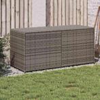 vidaXL Tuinbox 283 L poly rattan grijs, Verzenden, Nieuw