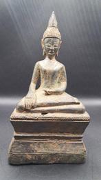 Zeldzame grote antieke bronzen Boeddha – Thailand / Laos,