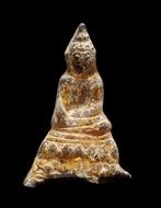 boeddhistisch - Bouddha votief van lood en tin, verguld -, Antiek en Kunst