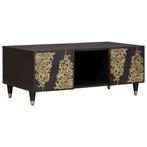 vidaXL Salontafel Zwart 100 x 54 x 40 cm Massief Mango Hout, Huis en Inrichting, Tafels | Salontafels, Verzenden, Nieuw