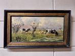 H Poeder (1964 ) - Koien in de Wei bij het water, Antiek en Kunst, Kunst | Schilderijen | Klassiek