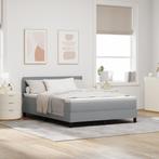 vidaXL Boxspringbed met Matras Lichtgrijs 160x200 cm Stof, Huis en Inrichting, Slaapkamer | Bedden, Verzenden, Nieuw