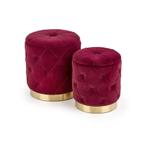 POLLY Poefs Bordeaux | Set van 2 | Retour Deal 40%, Verzenden, Nieuw