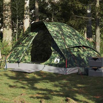 vidaXL Koepeltent 2-persoons waterdicht camouflage, Verzenden, Nieuw