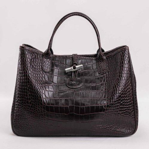 Longchamp - Crocodile pattern leather - Schoudertas, Bijoux, Sacs & Beauté, Sacs | Sacs Femme