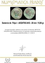 Empire romain. Philippe Ier (244-249 apr. J.-C.). Sestertius, Postzegels en Munten