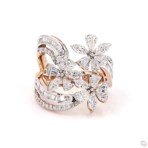 Zonder Minimumprijs - Ring - 14 karaat Roségoud -  2.03ct., Handtassen en Accessoires, Ringen