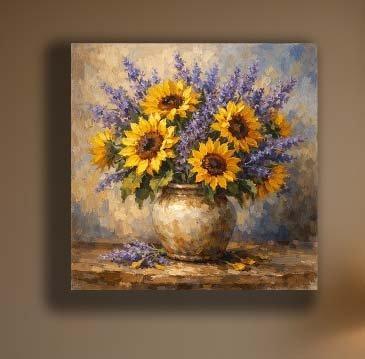 Witold Bronsky - Sunflowers, Antiquités & Art, Art | Peinture | Moderne