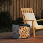 vidaXL Brandhoutrek 40x40x40 cm koudgewalst staal, Tuin en Terras, Verzenden