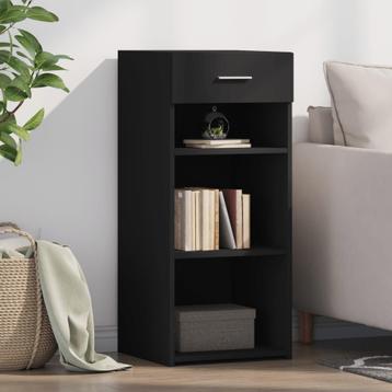 vidaXL Dressoir 40x42,5x93 cm bewerkt hout zwart, Huis en Inrichting, Kasten | Dressoirs, Verzenden, Nieuw