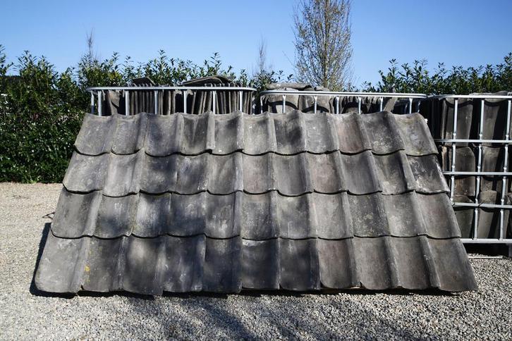 Oude Boomse pannen - Blauw Gesmoord  | De Opkamer, Doe-het-zelf en Bouw, Dakpannen en Dakbedekking, Blauw, 15 m² of meer, Gebruikt