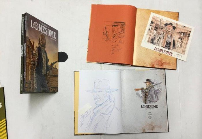 Lonesome T1 à T4 + dédicace + dédicace-tampon + ex-libris -, Boeken, Stripverhalen