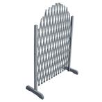 vidaXL Tuinlatwerk 1,8x1 m massief vurenhout grijs, Tuin en Terras, Verzenden, Nieuw