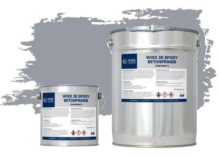 Wixx 2K Epoxy Betonprimer - 20L RAL 7040 | Venstergrijs 20L, Doe-het-zelf en Bouw, Verf, Beits en Lak, Nieuw, Verzenden