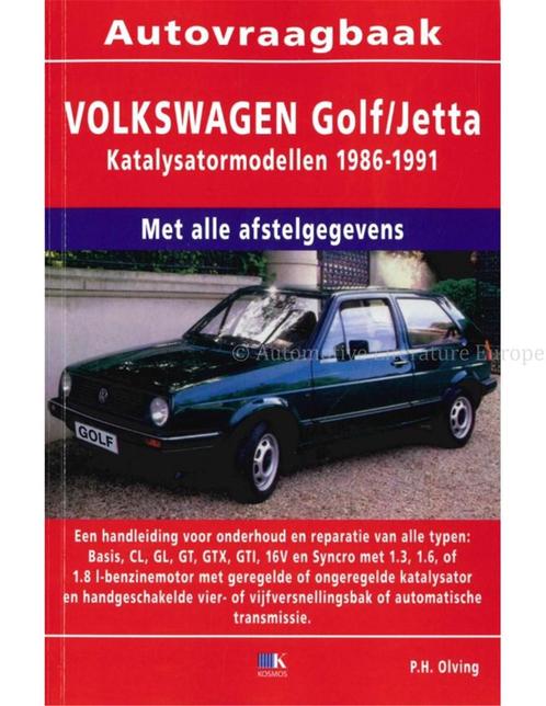 1986 - 1991 VOLKSWAGEN GOLF/JETTA KATALYSATOR VRAAGBAAK, Autos : Divers, Modes d'emploi & Notices d'utilisation
