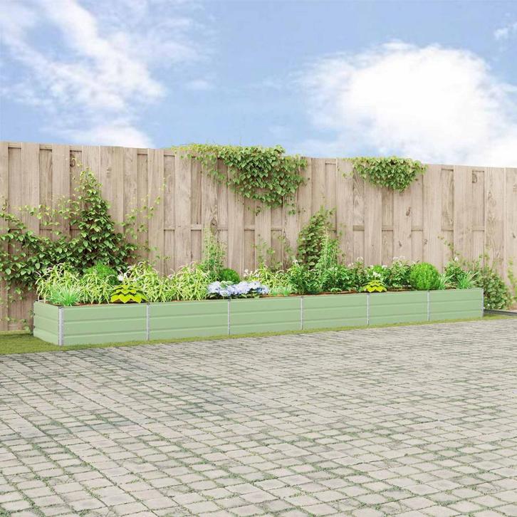 vidaXL Plantenbak Pastelgroen 195 x 100 x 45 cm Gegevens, Tuin en Terras, Bloempotten, Nieuw, Verzenden