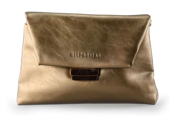 Hispanitas Tas Goud | 5% korting, Handtassen en Accessoires, Tassen | Damestassen, Zo goed als nieuw, Verzenden
