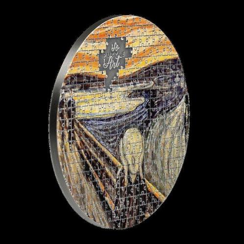 Cameroun. 3000 Francs 2022 Puzzle Art - Edvard Munch -, Postzegels en Munten, Munten | Europa | Niet-Euromunten