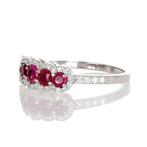 Zonder Minimumprijs - Ring - 18 karaat Witgoud Robijn -, Nieuw