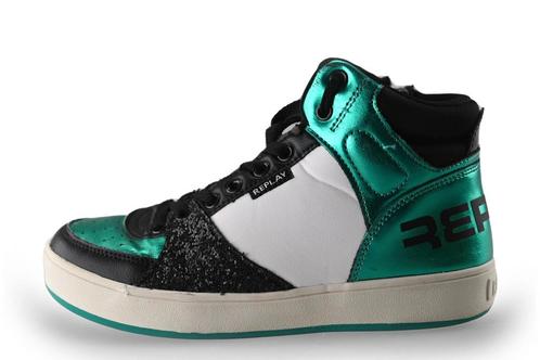 Replay Hoge sneakers in maat 35 Groen | 5% extra korting, Kinderen en Baby's, Kinderkleding | Schoenen en Sokken, Jongen of Meisje