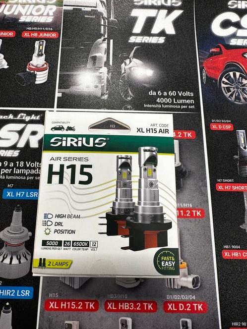 KIT DE PHARE LED SIRIUS H15 12V 6500K AVEC VENTILATEUR, Auto-onderdelen, Verlichting, Verzenden