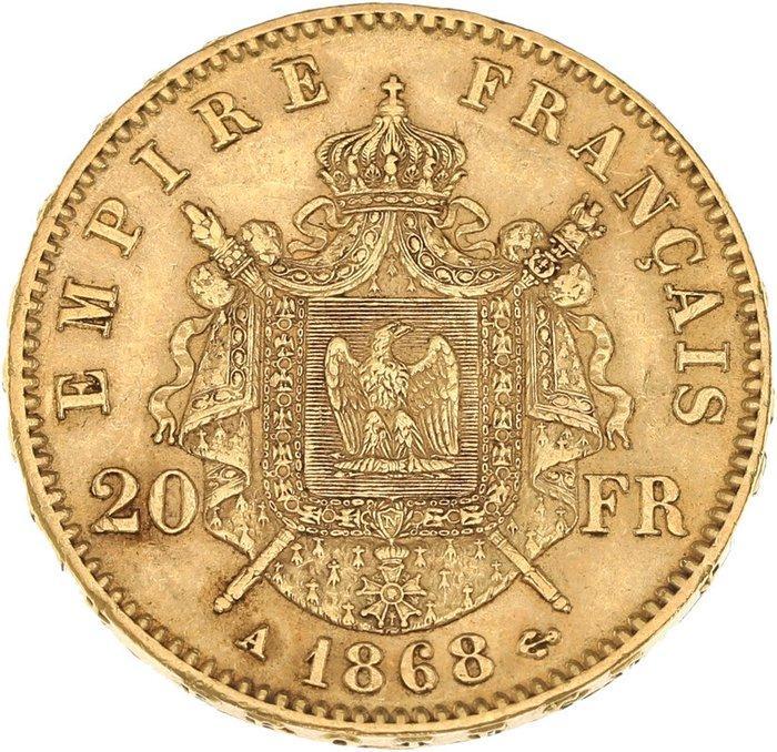 6,45 grams - Goud .900 - 20 Francs Napoleon III, Postzegels en Munten, Edelmetalen en Baren