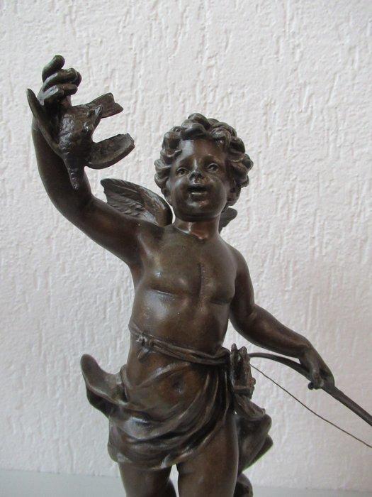 Beeld, Cupido - 39 cm - Zinklegering, Antiek en Kunst, Antiek | Keramiek en Aardewerk
