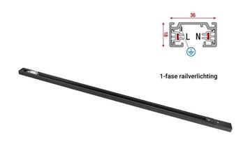 1 Fase Rail Zwart | Track Rails | tot 3 Meter leverbaar