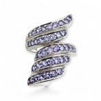 Sans prix de réserve - Bague Argent - Tanzanite (Certifiée), Handtassen en Accessoires, Ringen, Nieuw