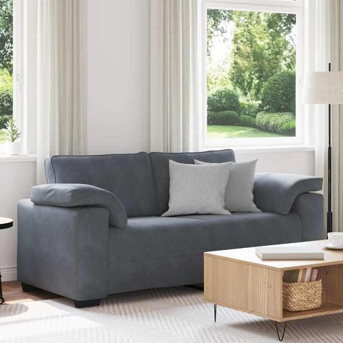 vidaXL Loveseat bank 140 cm fluweel donkergrijs, Huis en Inrichting, Zetels | Zetels, Nieuw, Verzenden