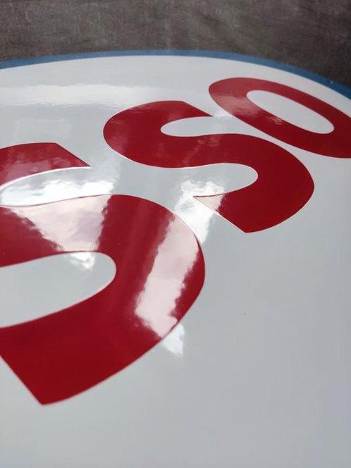 ExxonMobil - Esso Oil gas station enamel sign Emailschild, Antiek en Kunst, Antiek | Wandborden en Tegels