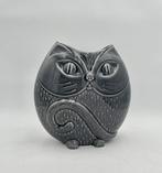 Vase - « Chat » vase en céramique émaillée gris anthracite –