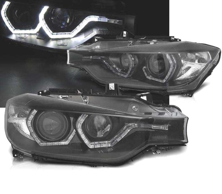 PHARES BMW F30 F31 11-15 XENON AFS ANGEL EYES DRL LED NOIR, Auto-onderdelen, Verlichting, Verzenden