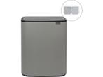 Brabantia Bo Touch Bin - Prullenbak - 2 x 30 liter -, Verzenden, Zo goed als nieuw