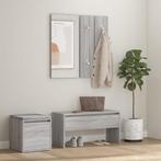 vidaXL Garderobe set bewerkt hout grijs sonoma eikenkleurig, Maison & Meubles, Verzenden